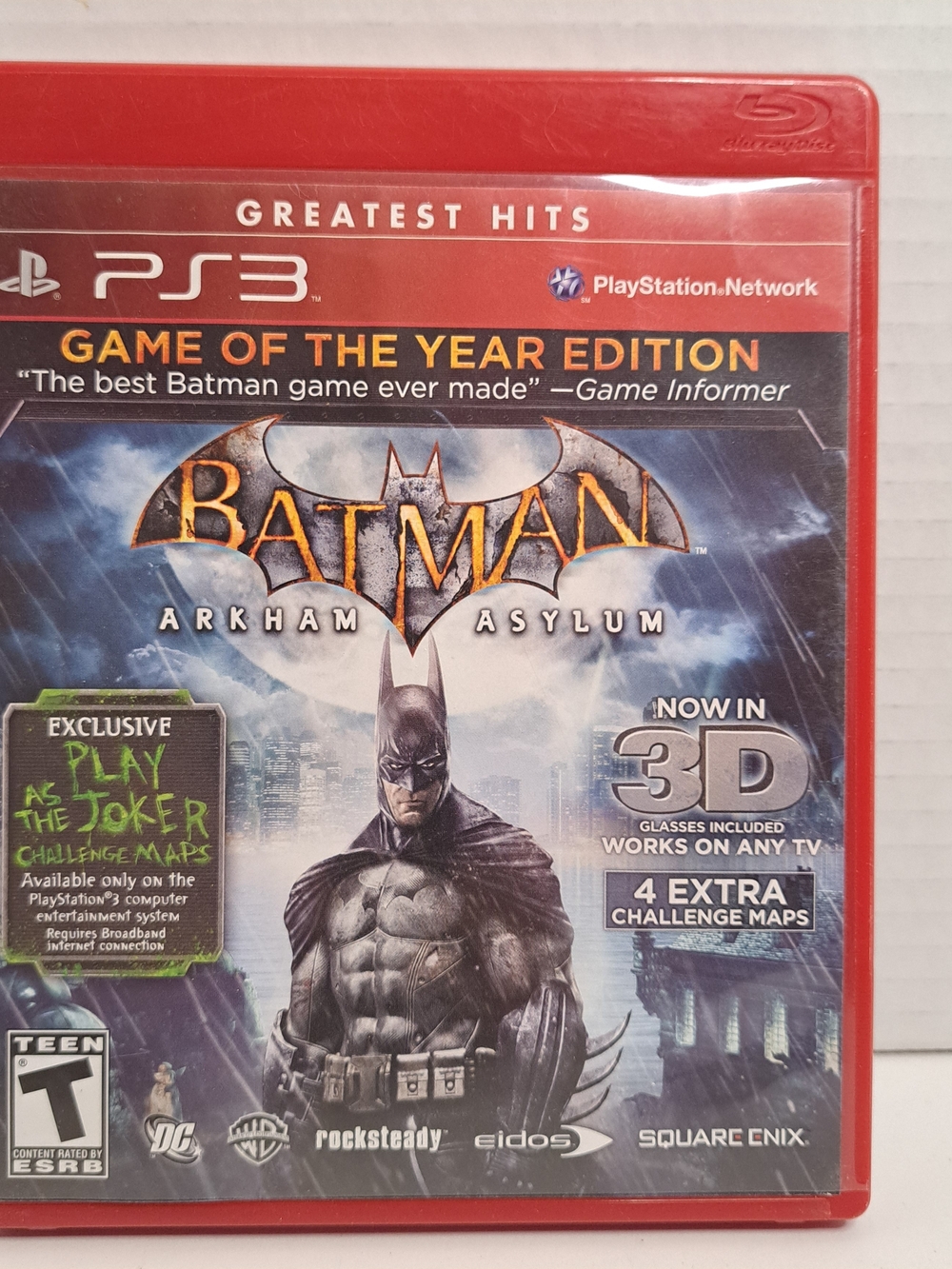 Sony PS3 "Batman: Arkham Asylum" (Game of the Year Edition) Tested & Works Fine